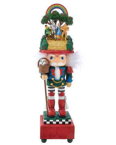 Christmas Cheer All Year Dorothy and Wizard of Oz Hollywood Glittered Kurt Adler Nutcracker with Toto Cowardly Lion Tin Man Scarecrow and Golden Brick Road
