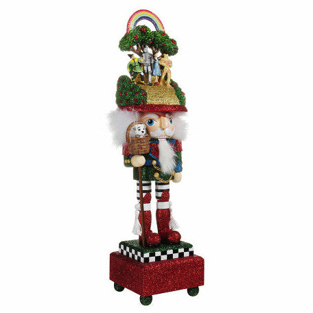 Christmas Cheer All Year Dorothy and Wizard of Oz Hollywood Glittered Kurt Adler Nutcracker with Toto Cowardly Lion Tin Man Scarecrow and Golden Brick Road