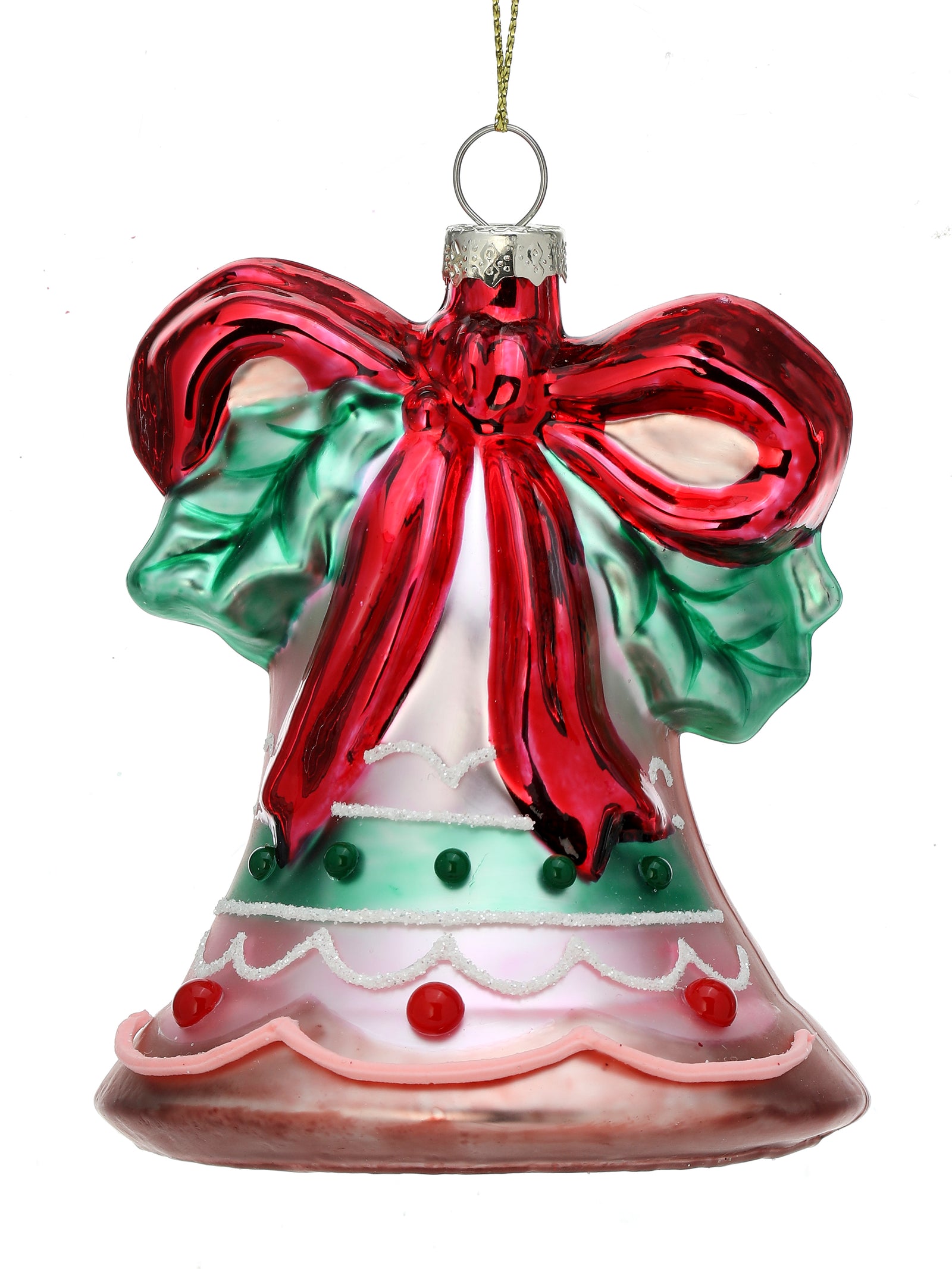 The Canton Christmas Shop 5" holiday bell midcentury glass ornament