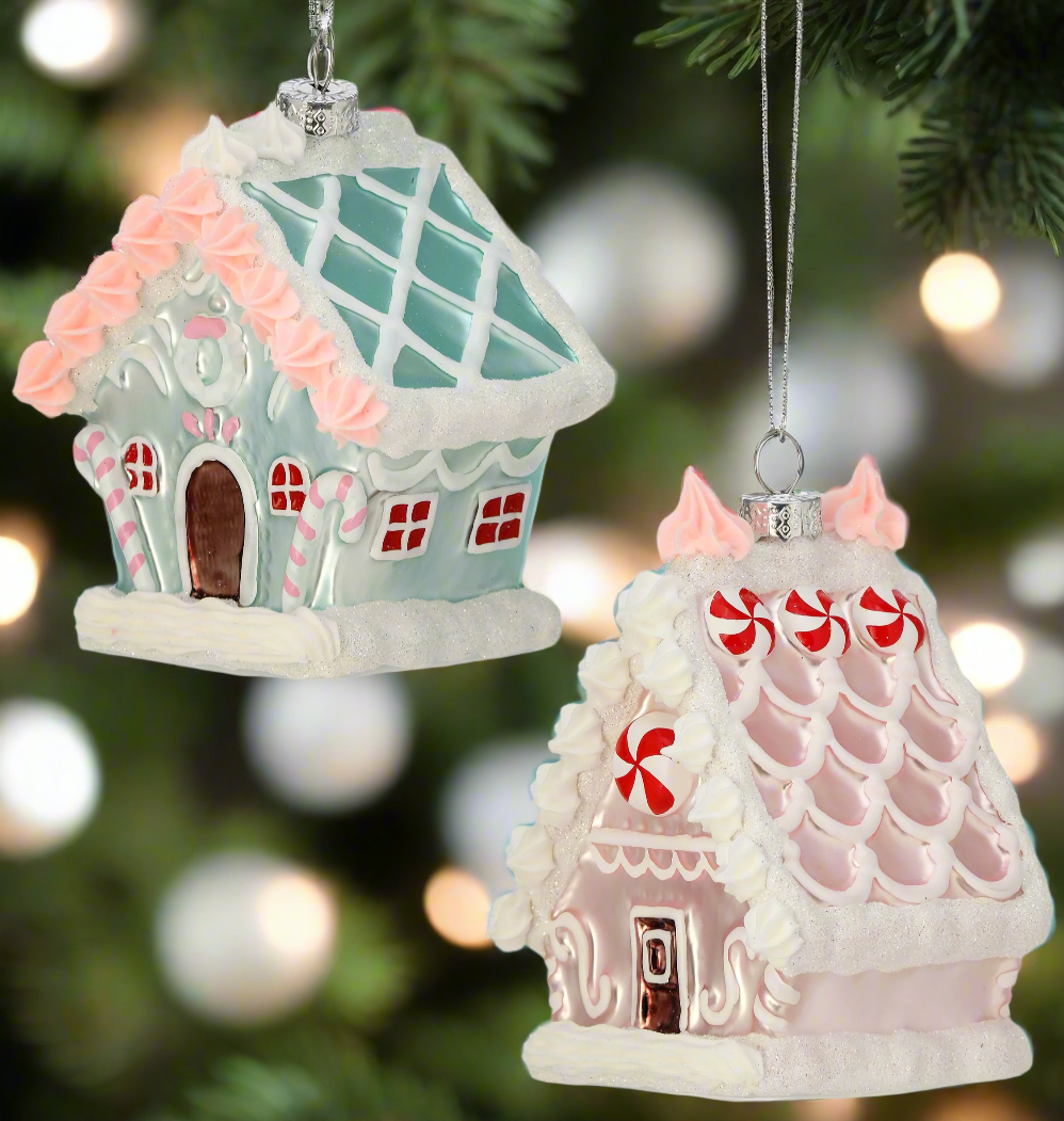 The Canton Christmas Shop mini gingerbread Sweets house ornaments retro midcentury holiday decorations