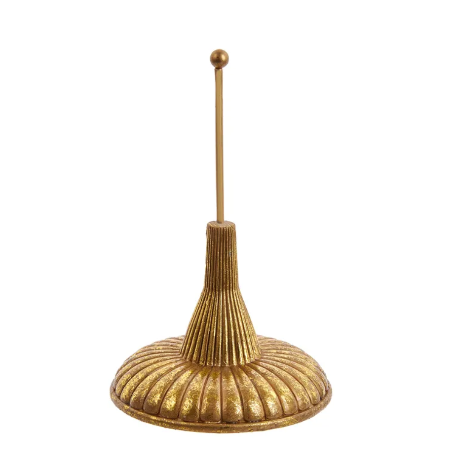 The Canton Christmas Shop 7" Finial Holder for Tree Topper Kurt Adler Silver Gold