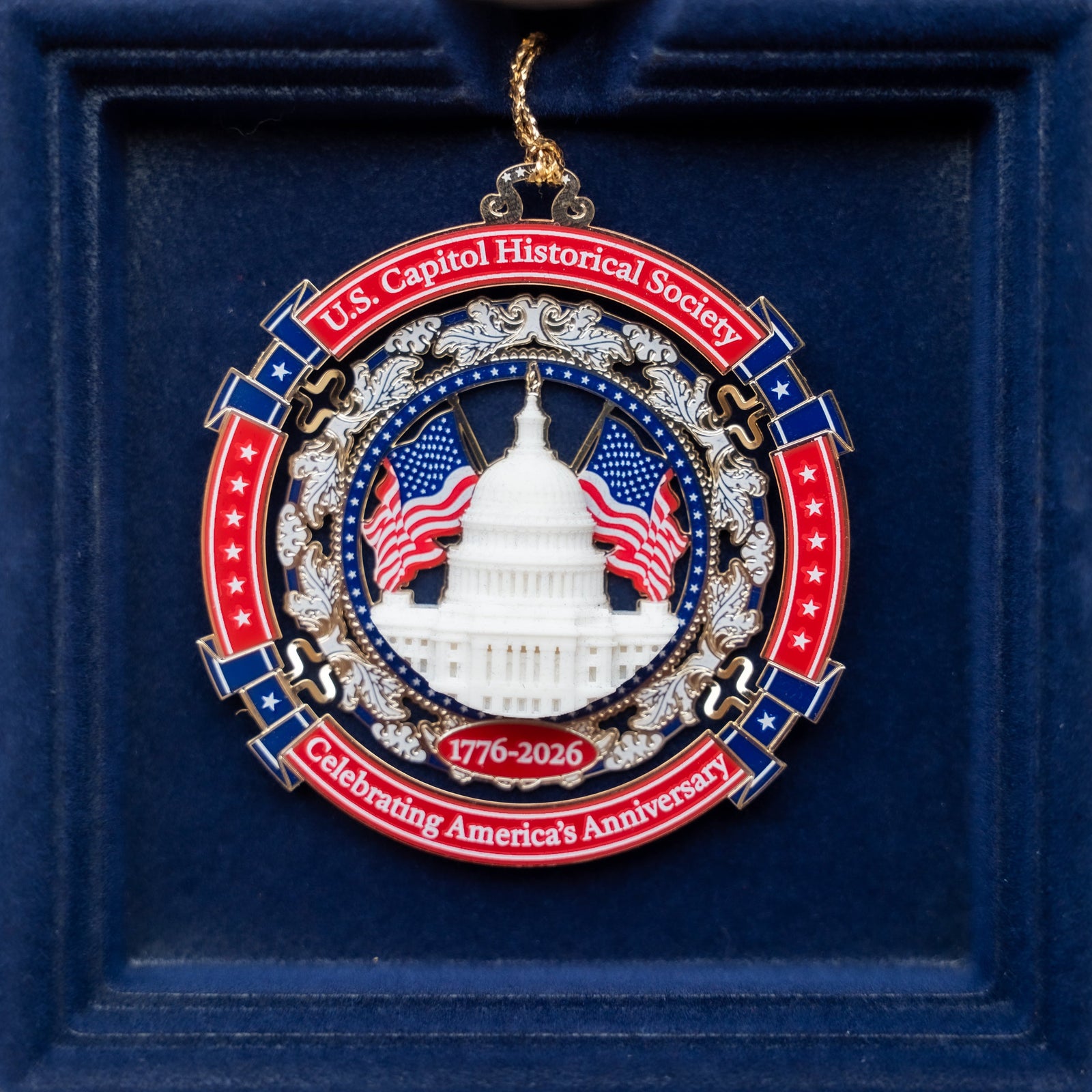 USCHS America 250 Commemorative Marble Ornament