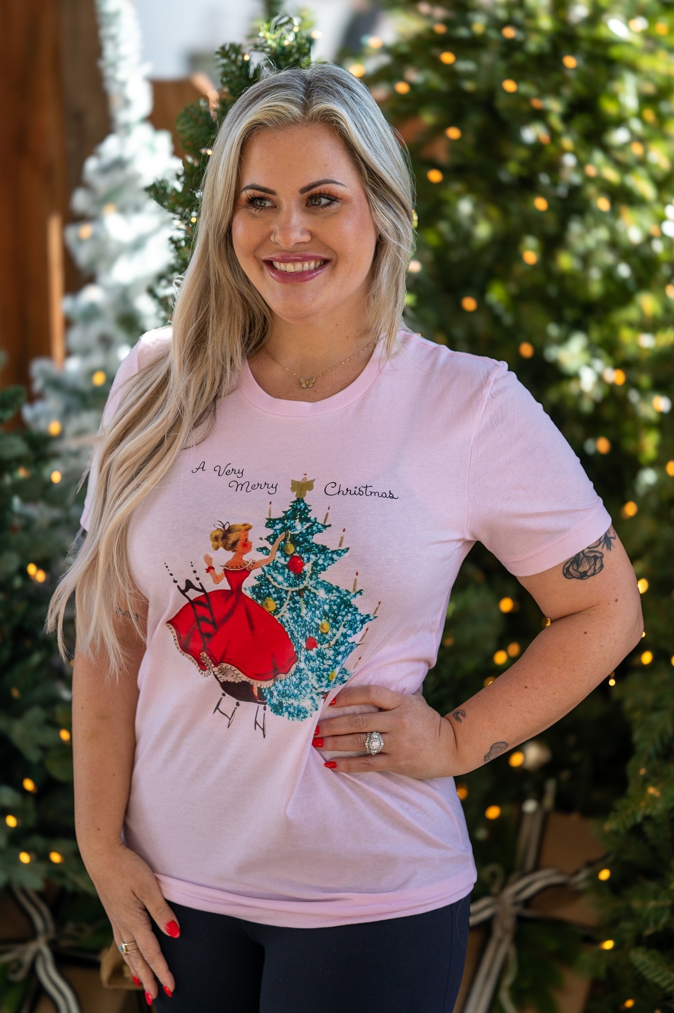 A Very Merry Christmas Pink Tee