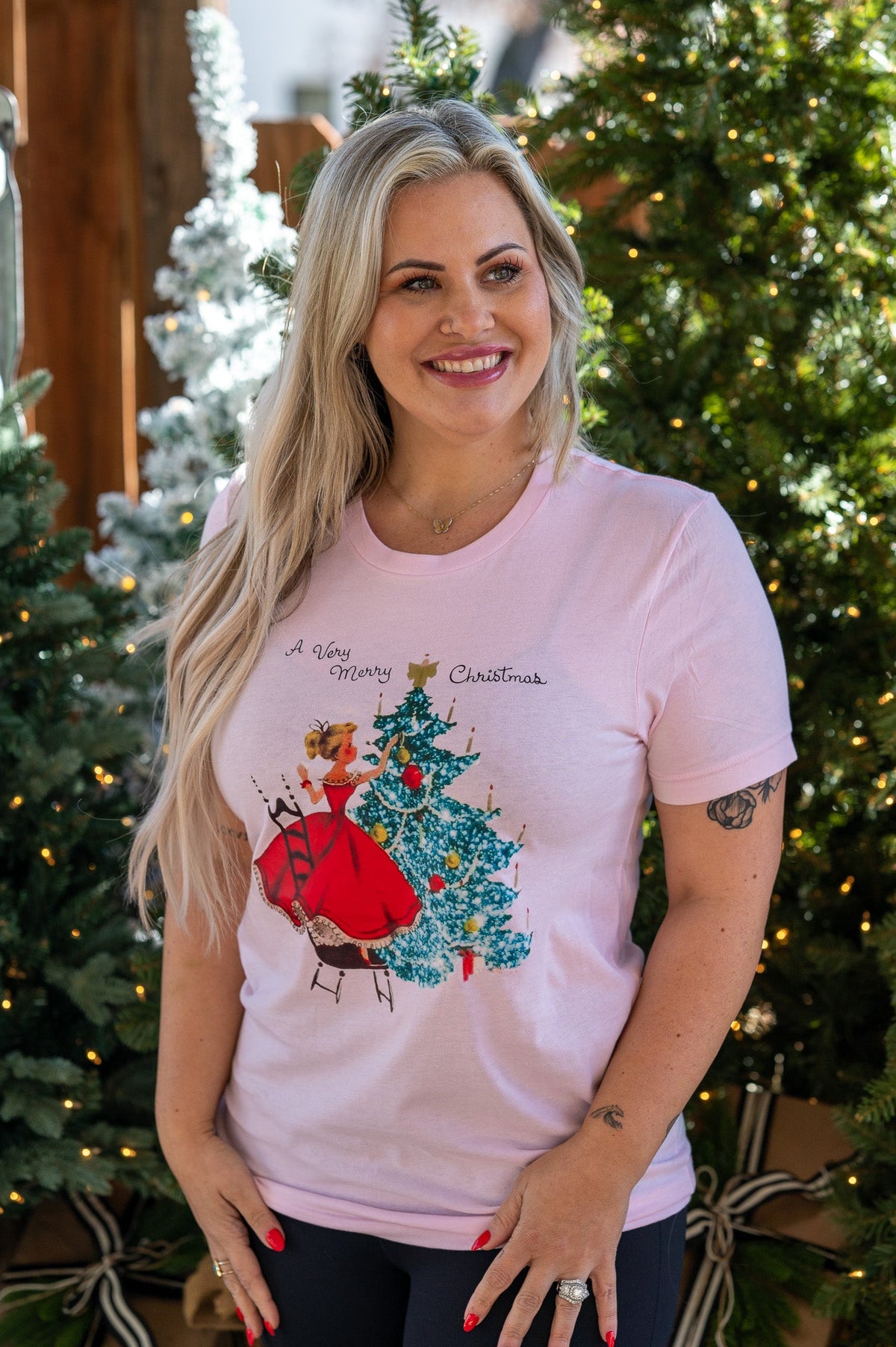 A Very Merry Christmas Pink Tee