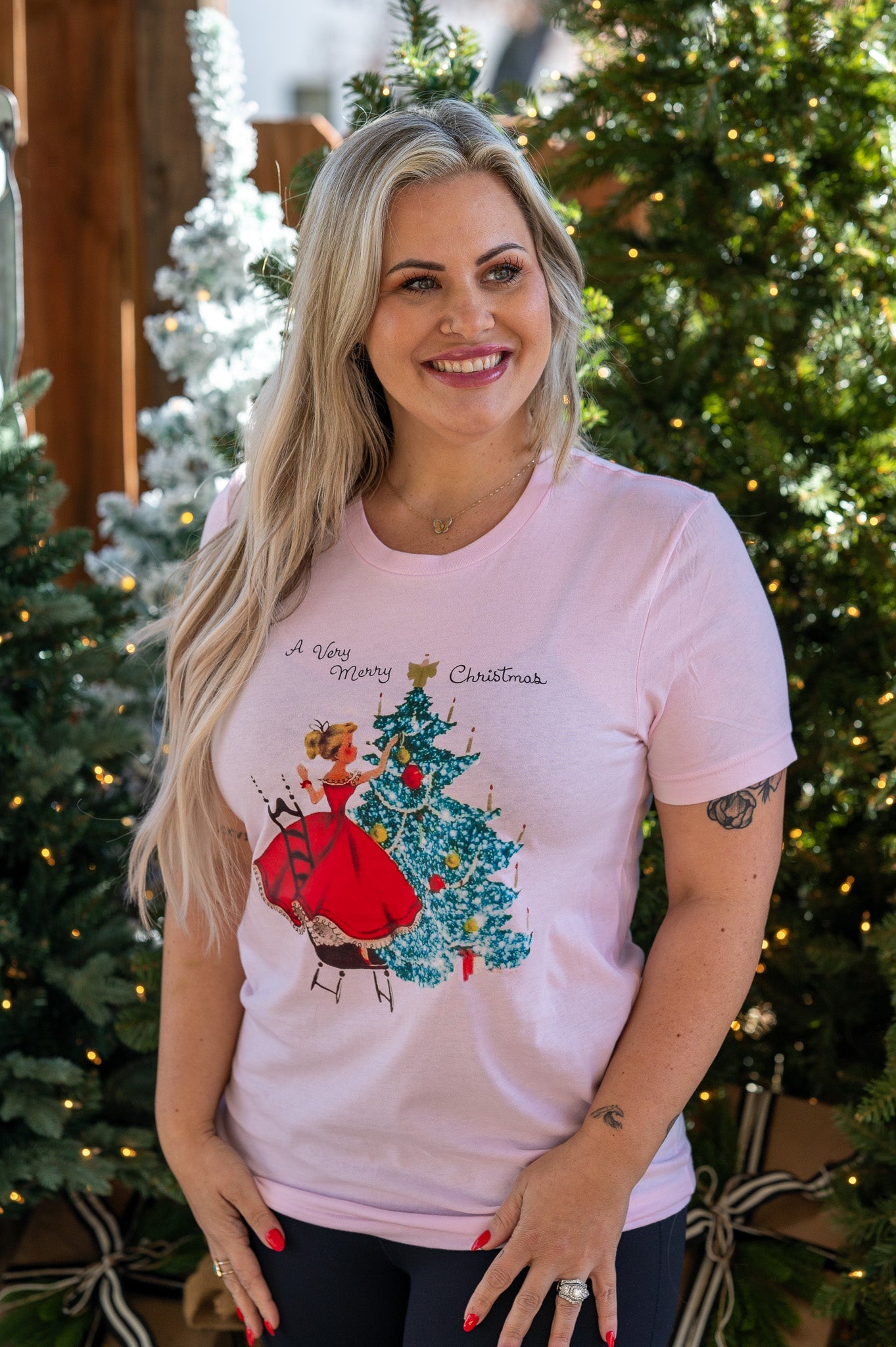 A Very Merry Christmas Pink Tee