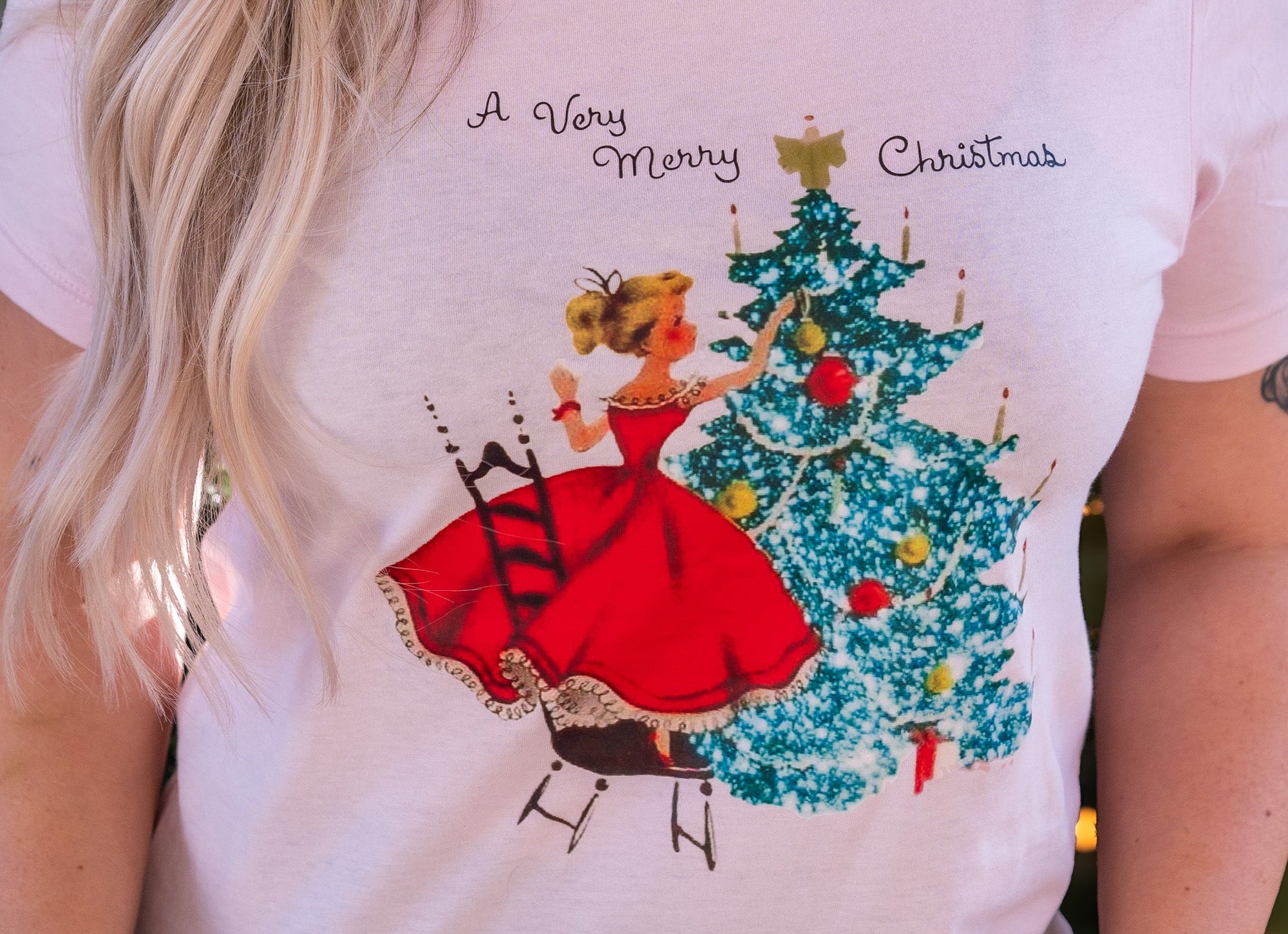 Women's tshirt for Christmas Christmas Cheer All Year