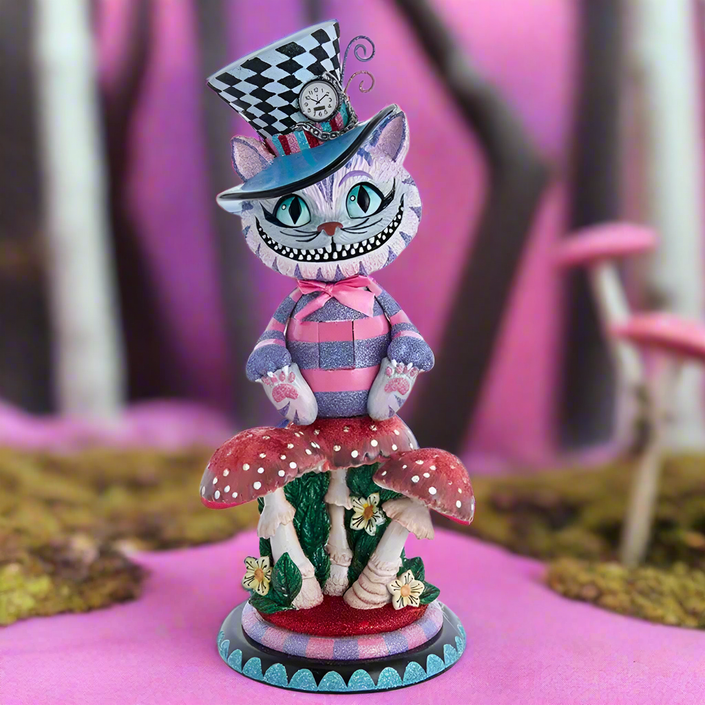 The Canton Christmas Shop 15" Hollywood 15" Cheshire Cat Nutcracker Alice in wonderland collection Kurt Adler