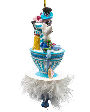 Christmas Cheer All Year Alice in Wonderland Tea party teacup ornament
