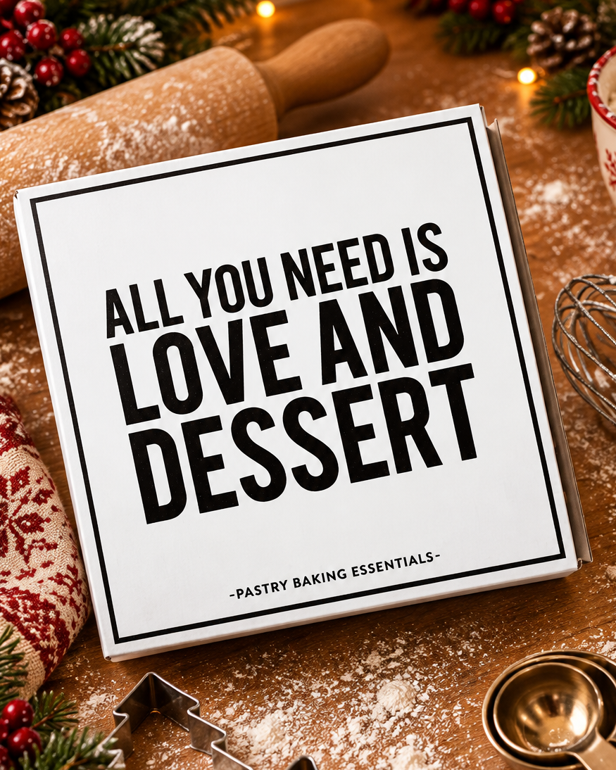 Christmas Cheer All Year Boxed Baking Tool Gift Set All you need is love and dessert pastry brush