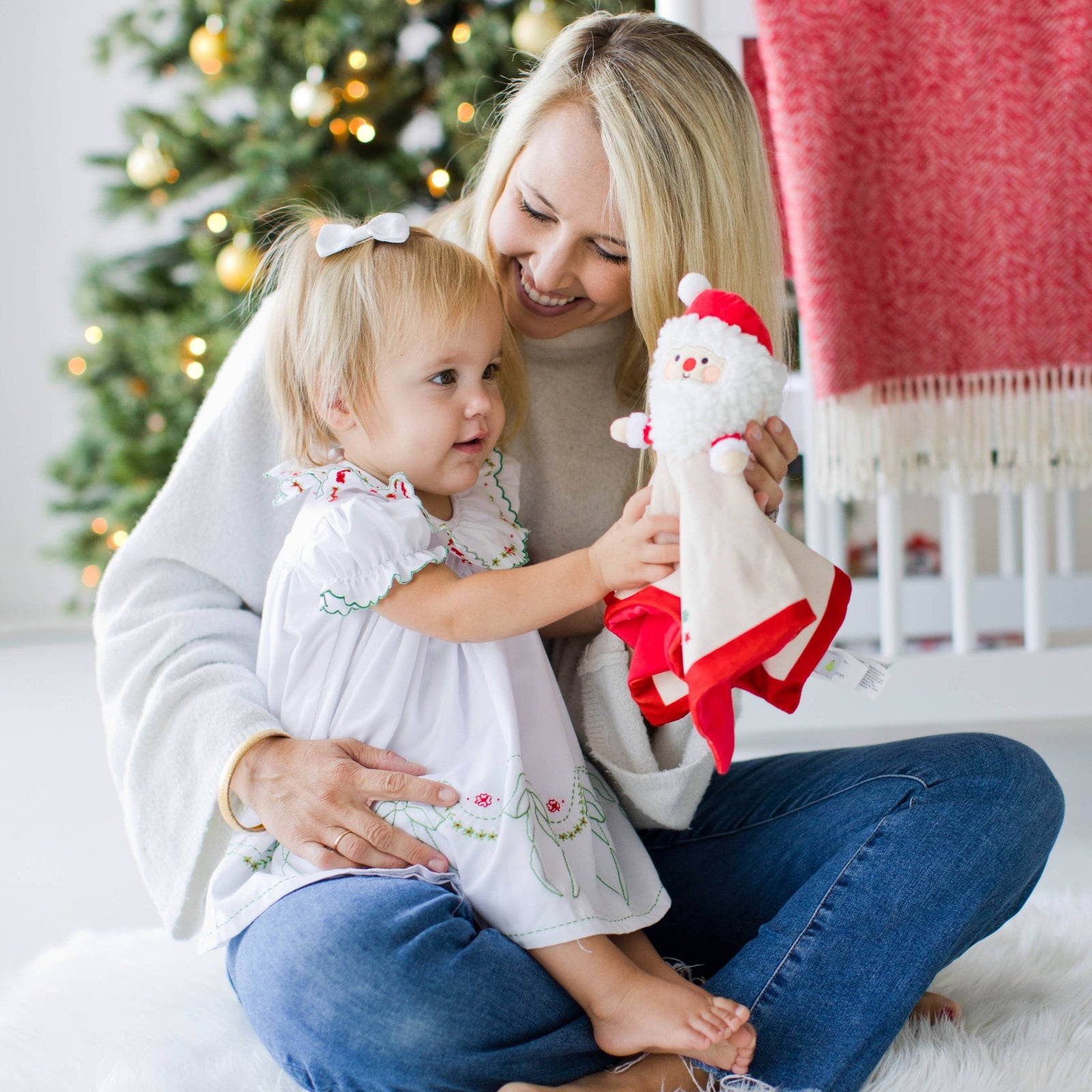 The Canton Christmas Shop Baby's First Christmas Santa Snuggle Blanket