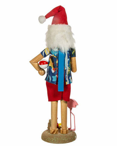 Nutcracker for all year, the Kurt Adler Beach Santa Nutcracker is vacation ready at the Christmas Cheer All Year online store.  