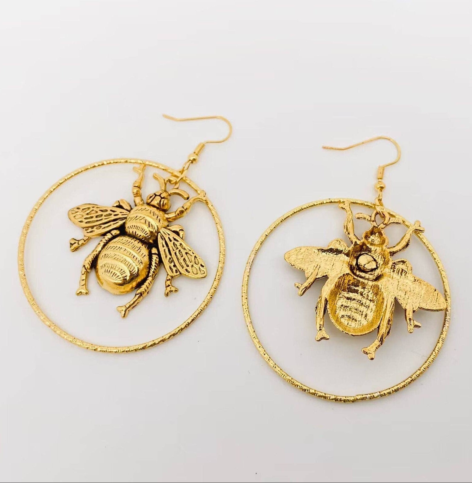 Amanda Bright Designs Amanda Bright Designs Golden Bee Hoop Earrings