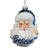 Decorative Christmas ornament of a Santa Claus face with 'Believe' text on a white background. Christmas Cheer All Year