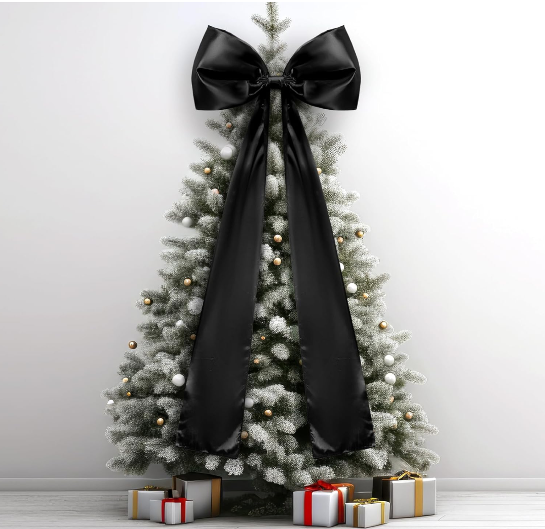 Christmas Cheer All Year Satin Bow Treetopper