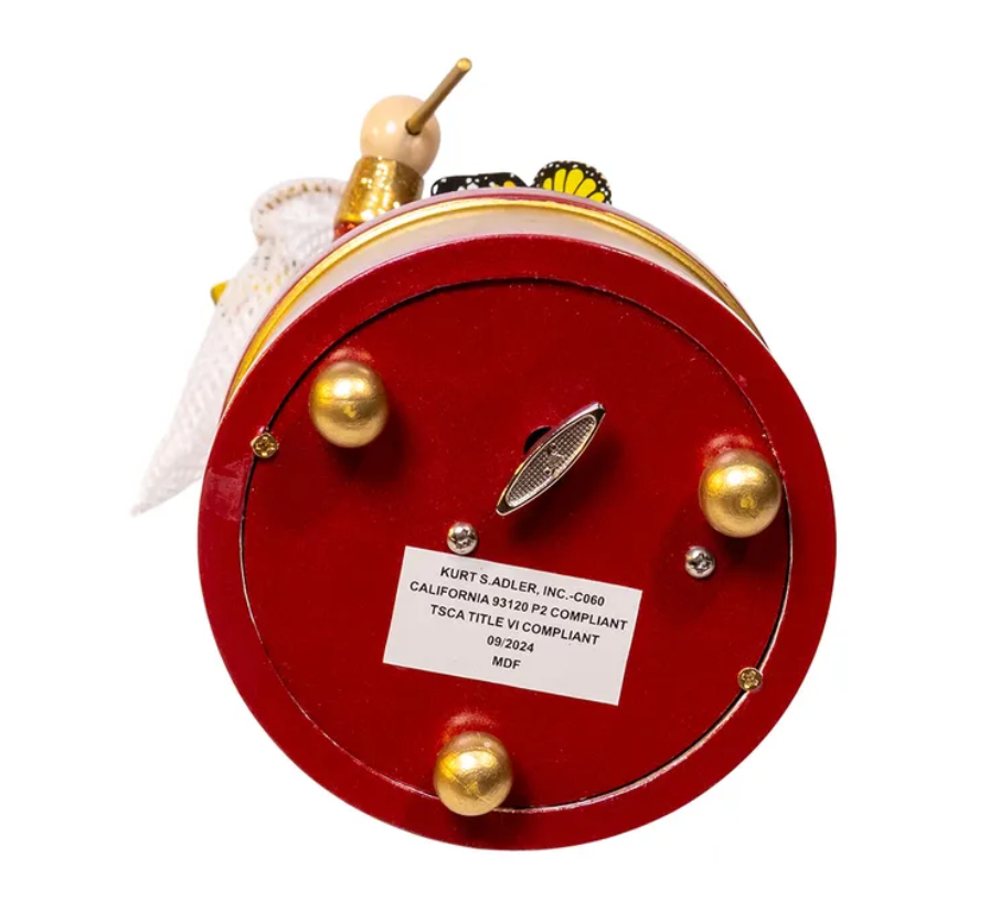 Butterfly Catcher Musical Nutcracker by Kurt Adler G5002 Music Box