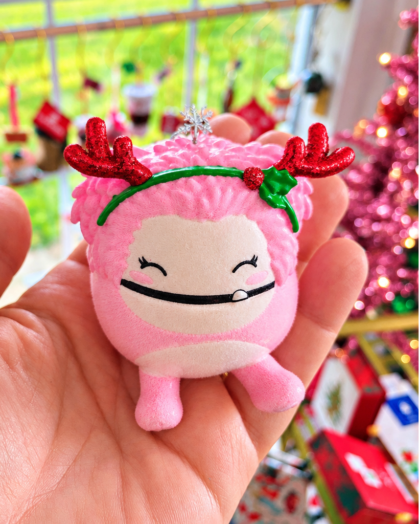 Christmas Cheer All Year brina pink squishmallow ornament