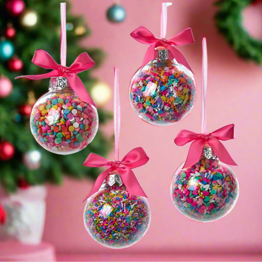 The Canton Christmas Shop Bubblegum Balls with Sprinkles Ornaments by Kurt Adler