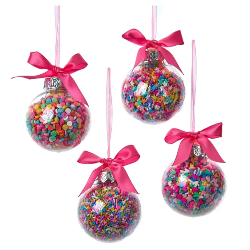 The Canton Christmas Shop Bubblegum Balls with Sprinkles Ornaments by Kurt Adler