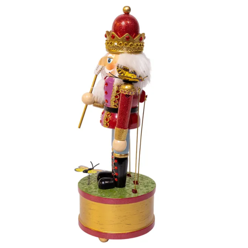Christmas Cheer All Year Butterfly Catcher Musical Nutcracker by Kurt Adler G5002 Music Box