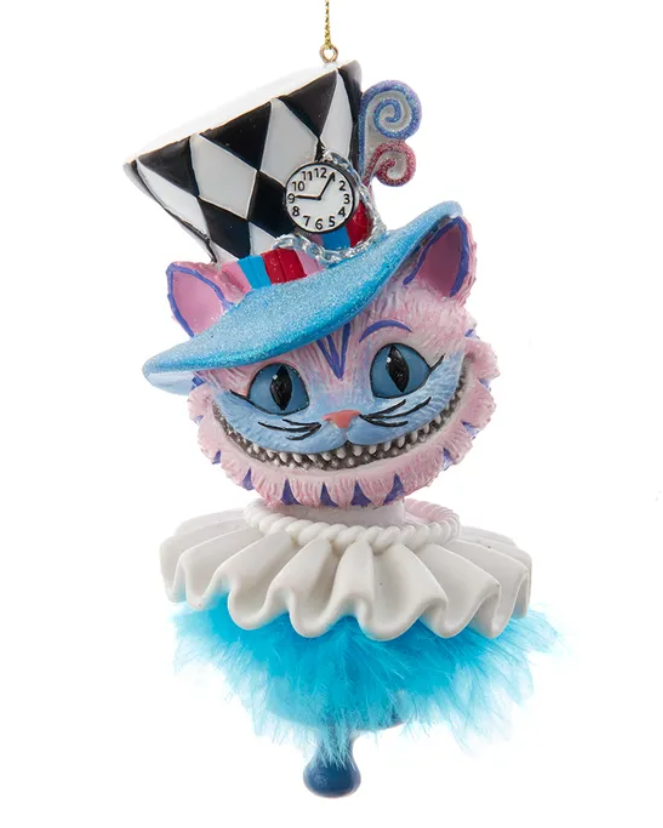 Christmas Cheer All Year Hollyhat Cheshire Cat Ornament by Kurt Adler
