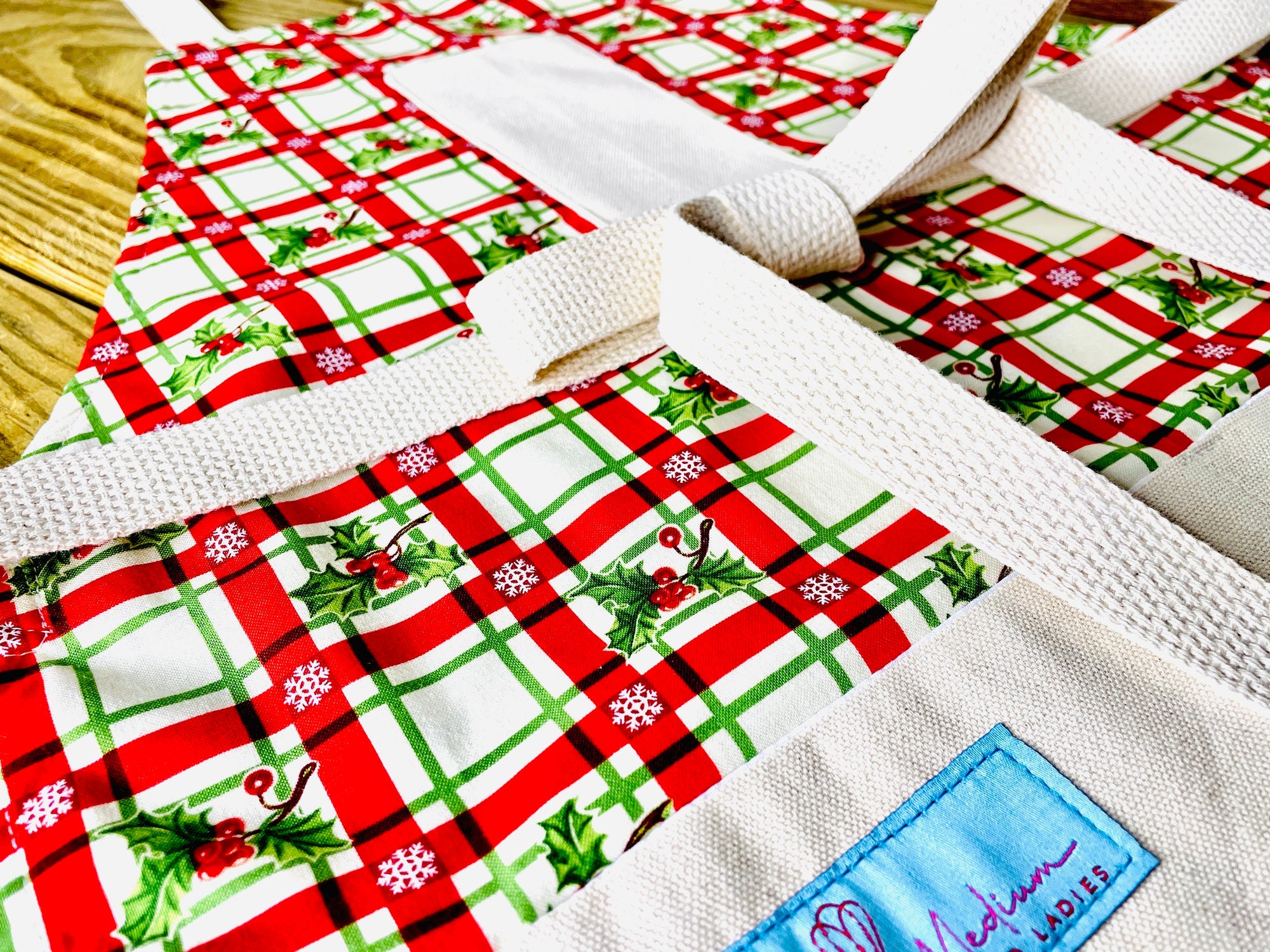 Holly Plaid Apron