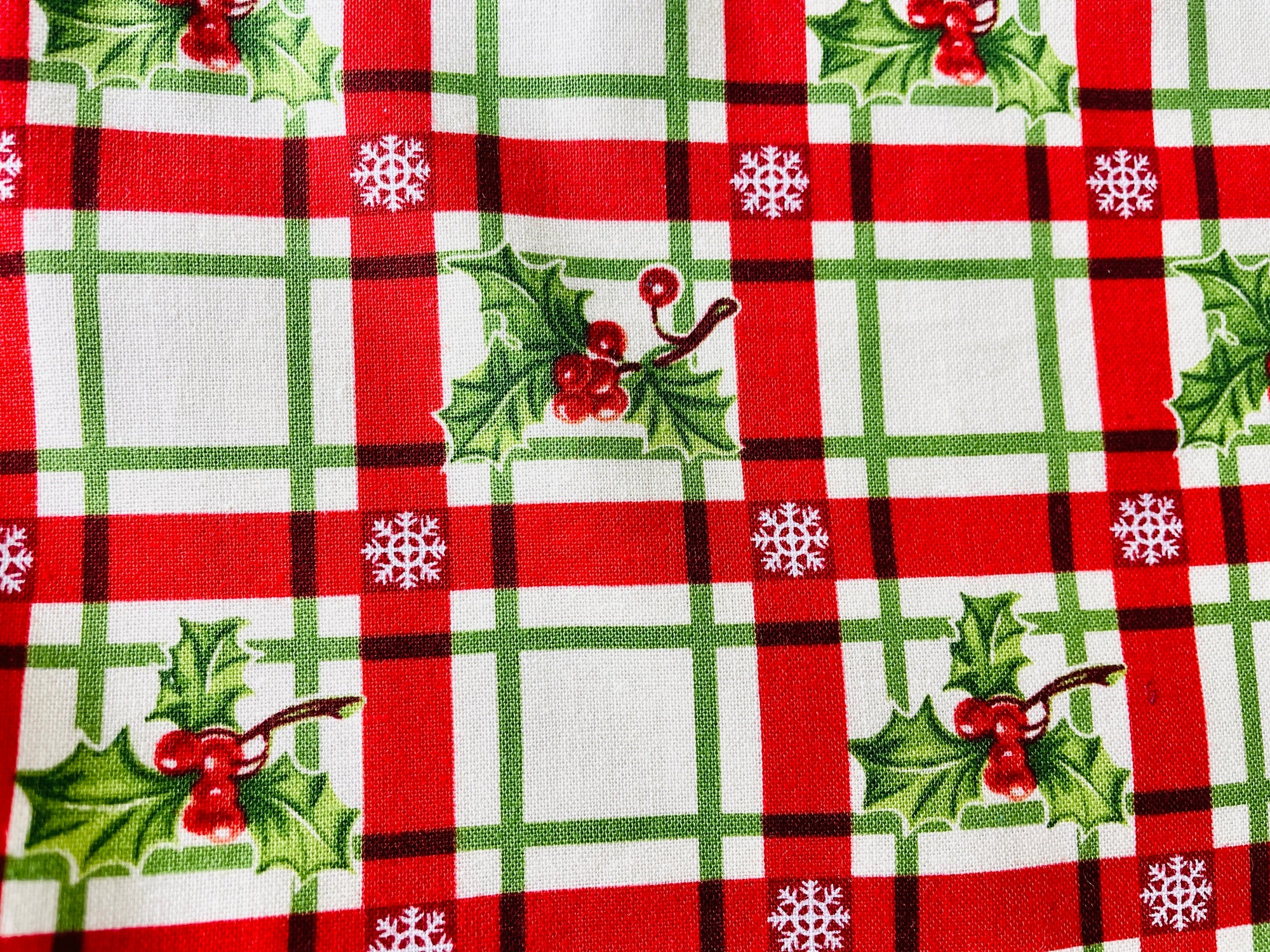 Holly Plaid Apron