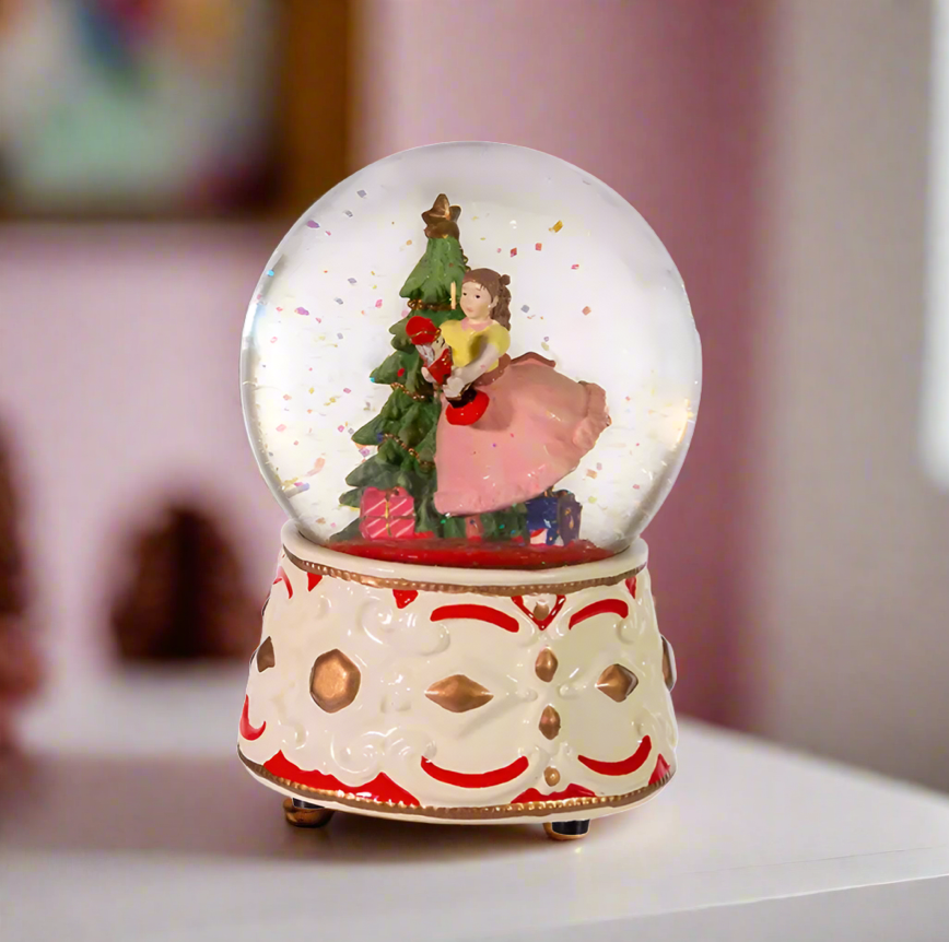 Christmas Cheer All Year Shop 5.5" Clara with nutcracker musical snow globe by Kurt adler