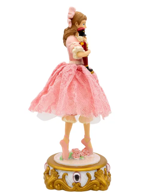 Christmas Cheer All Year Clara Ballet Nutcracker Musical Tabletop Decor music box by Kurt Adler right side view