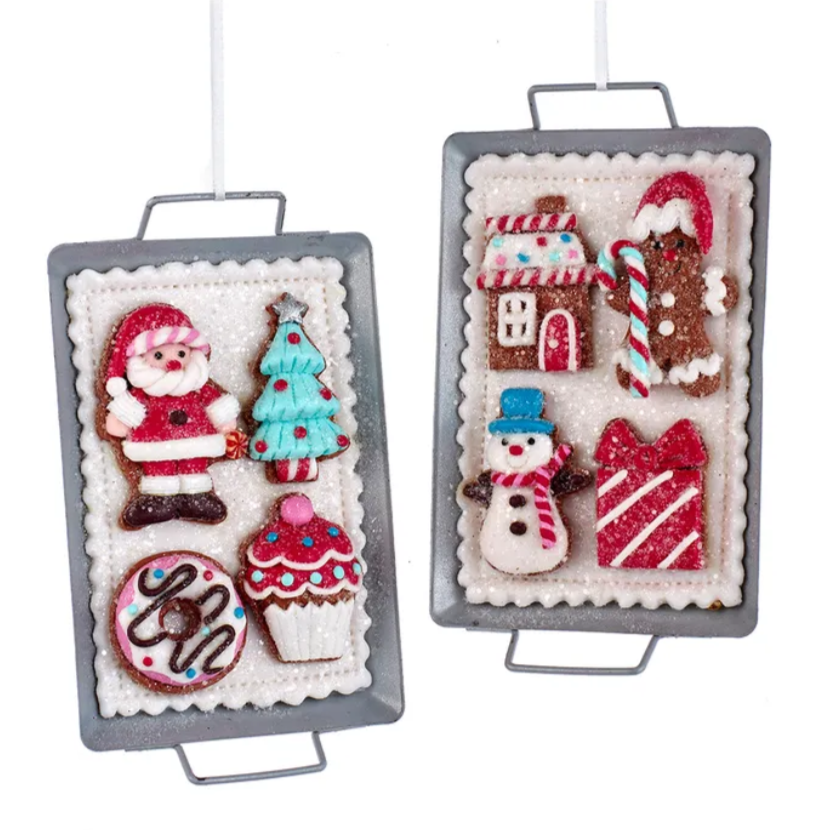Christmas Cheer All Year D4354 Claydough Gingerbread Baking Tray Ornaments by Kurt Adler