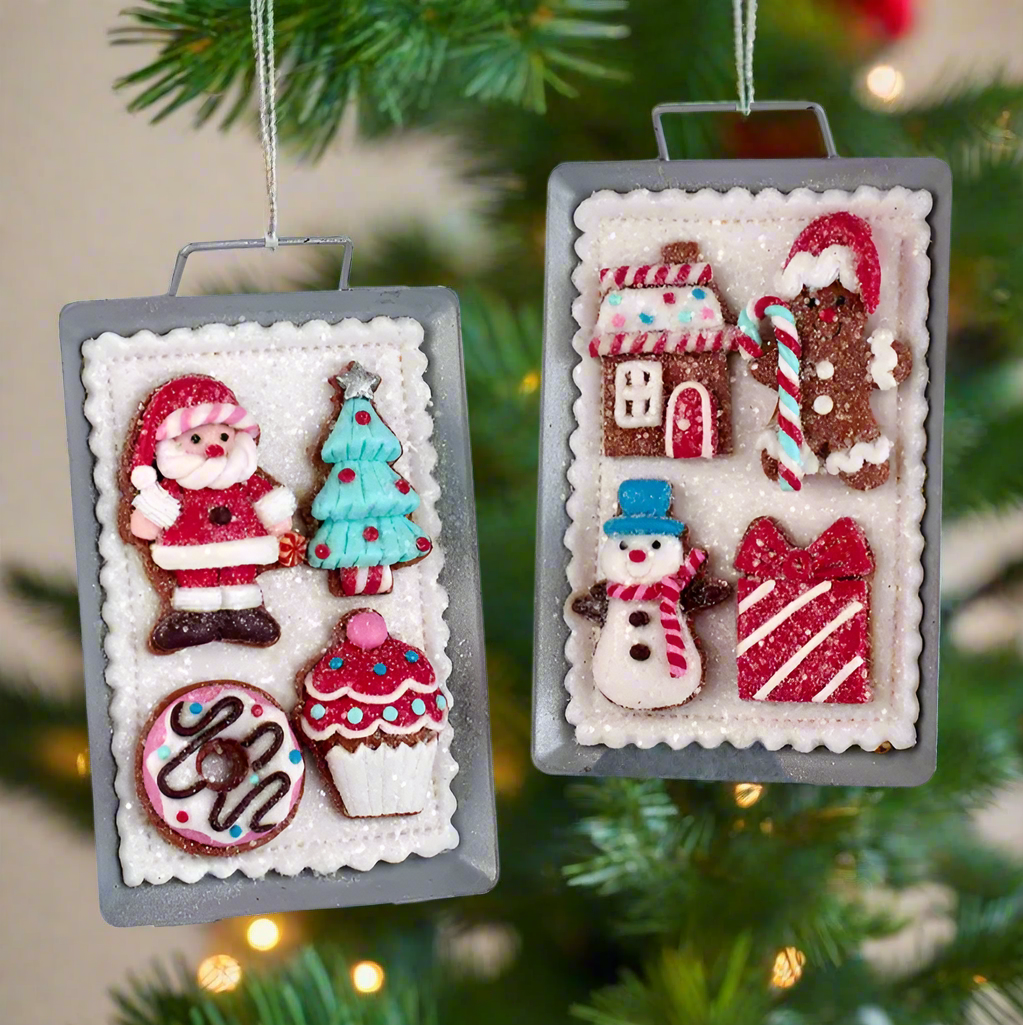 Christmas Cheer All Year D4354 Claydough Gingerbread Baking Tray Ornaments by Kurt Adler