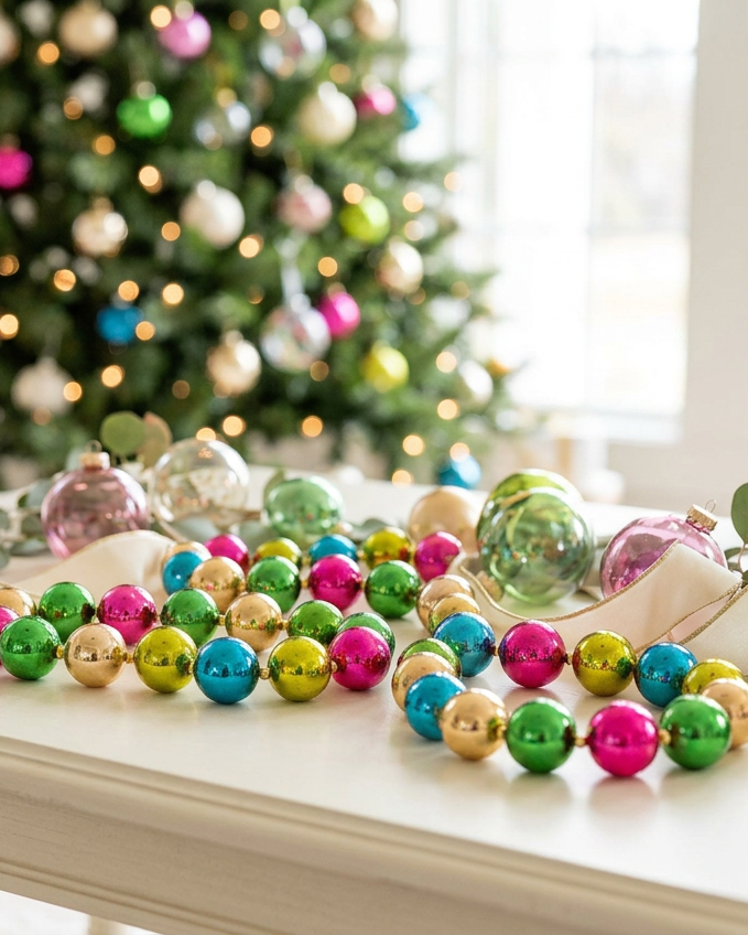 Christmas Cheer All year cody foster & co oversized rainbow glass garland