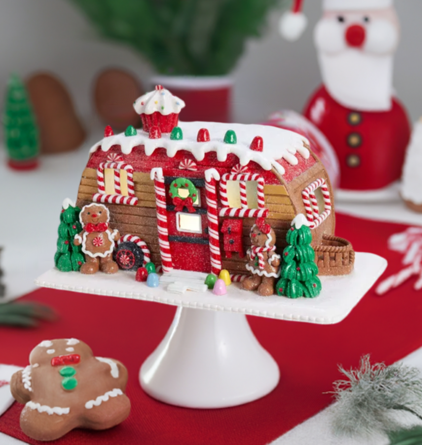 Christmas Cheer All Year 6&quot; Gingerbread Camper LED House by Kurt Adler D3596
