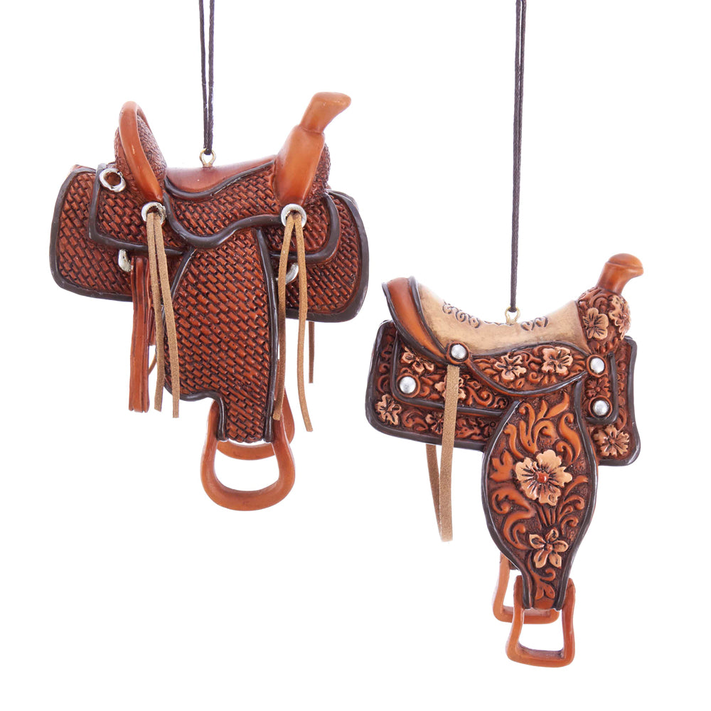 Christmas Cheer All Year Western Saddle Ornaments, Assorted by Kurt Adler