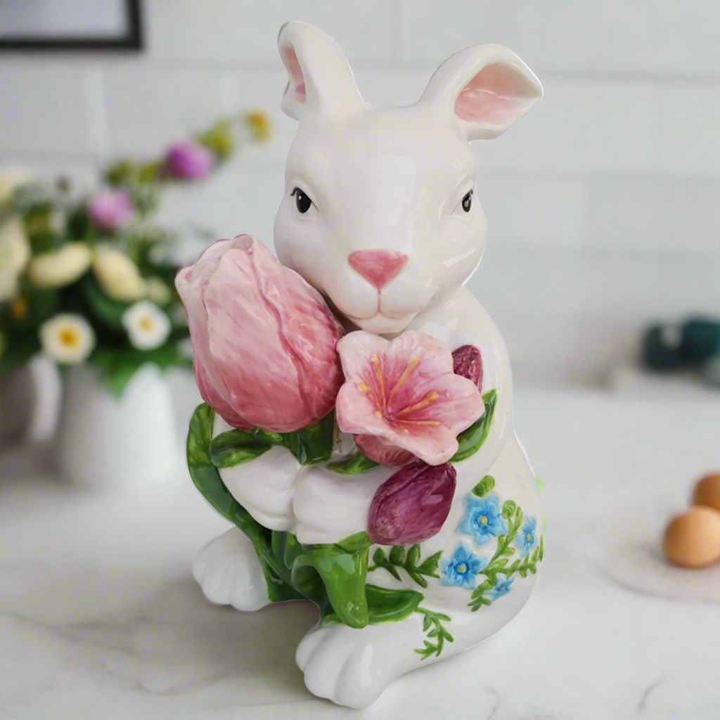 Christmas Cheer All Year Easter Rabbit Ceramic