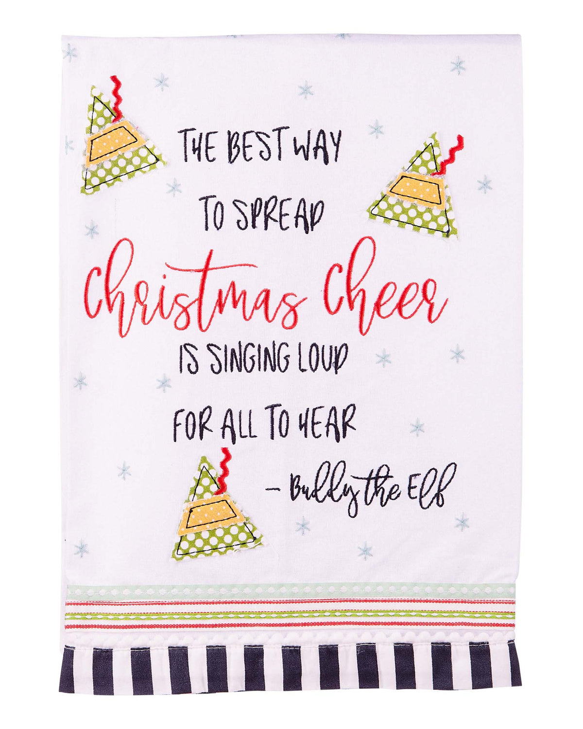 Christmas Cheer All Year Christmas Cheer Singing Loud for all to hear Buddy the Elf Kitchen Towel by Glory Haus