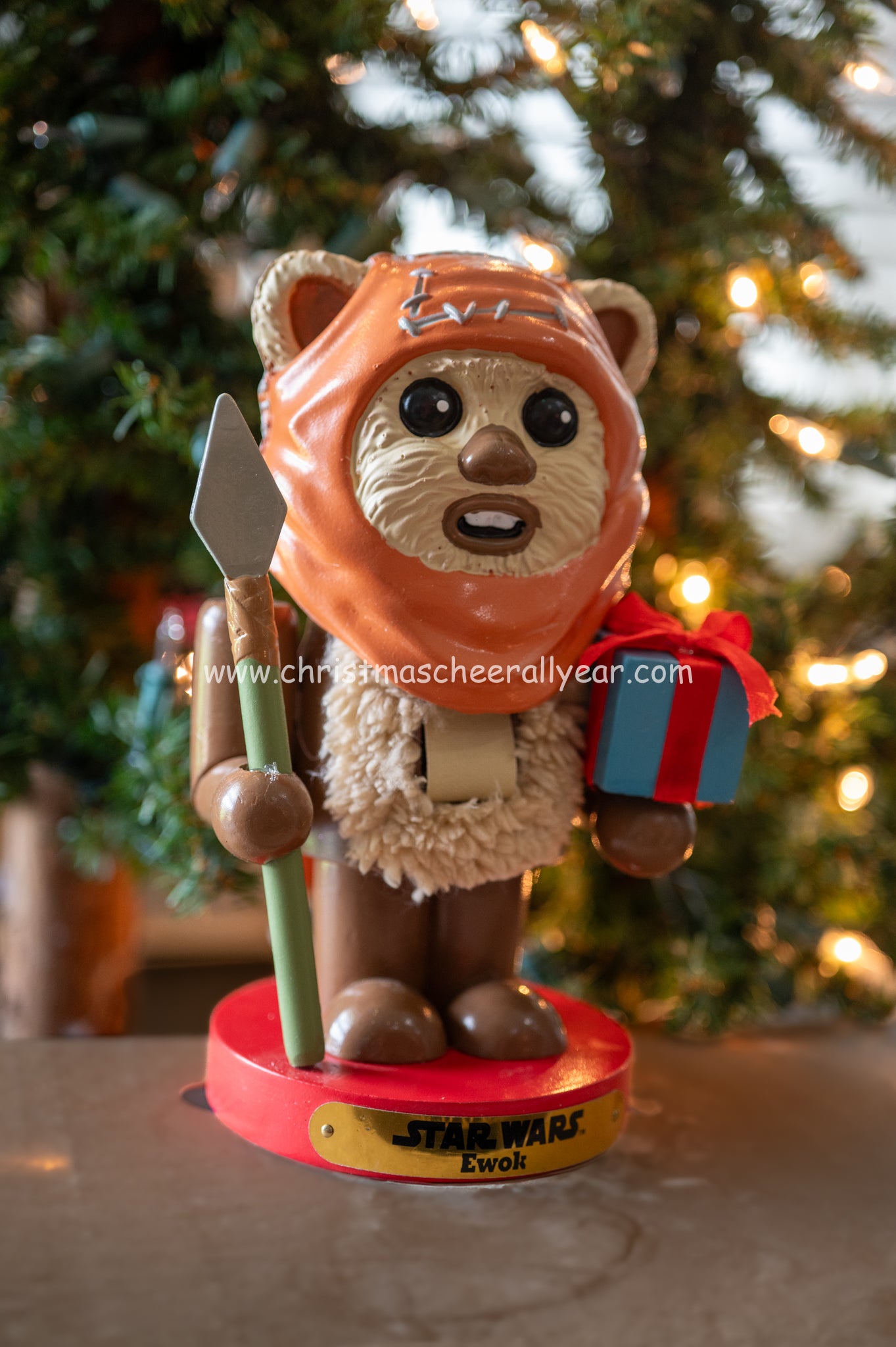 Star Wars nutcracker Ewok in great detail available at Christmas Cheer All Year