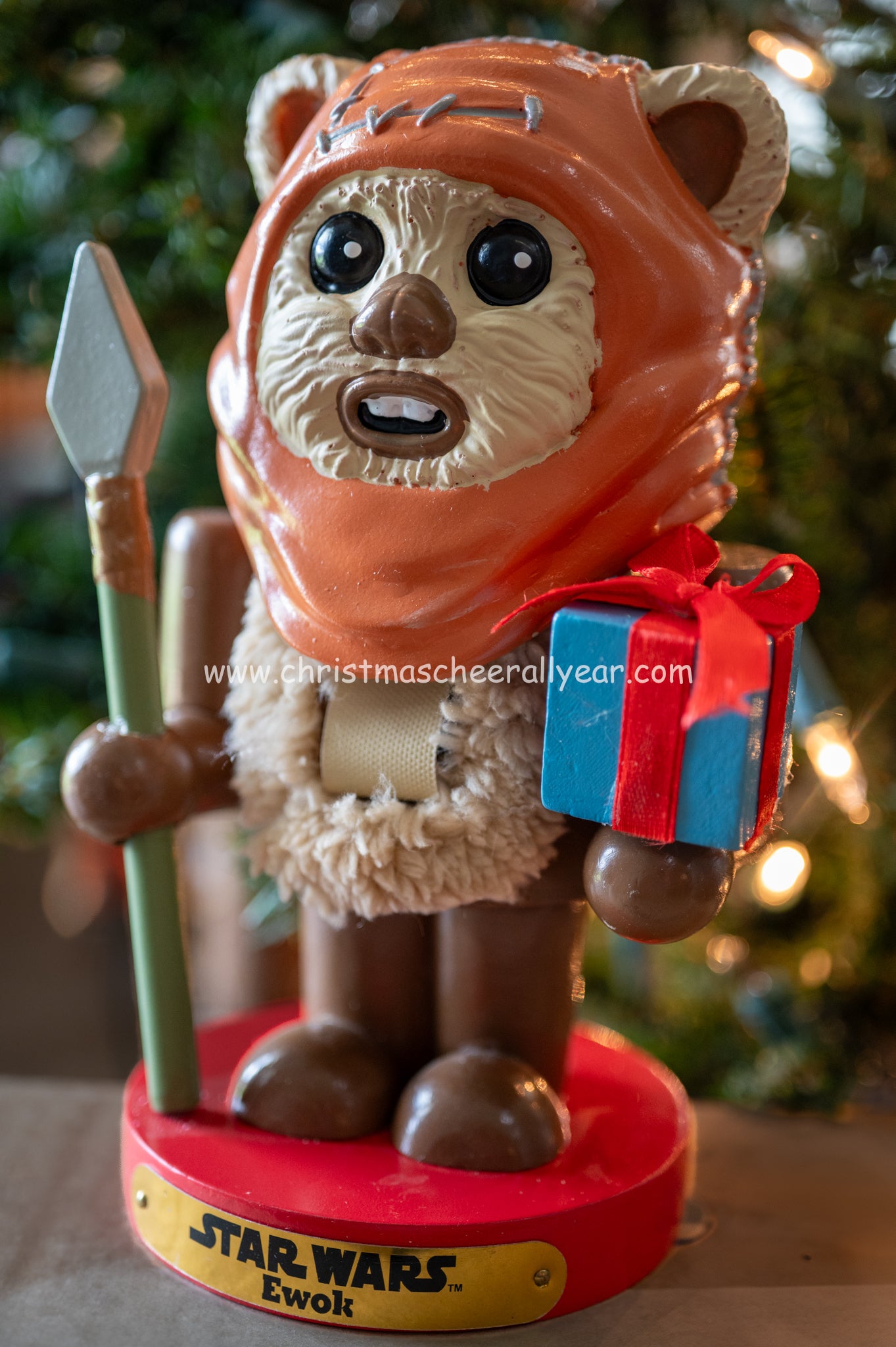 Star Wars nutcracker Ewok in great detail available at Christmas Cheer All Year