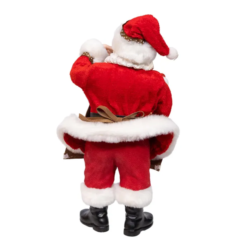 The Canton Christmas Shop Fabriche Santa Barista Figurine by Kurt Adler I love coffee