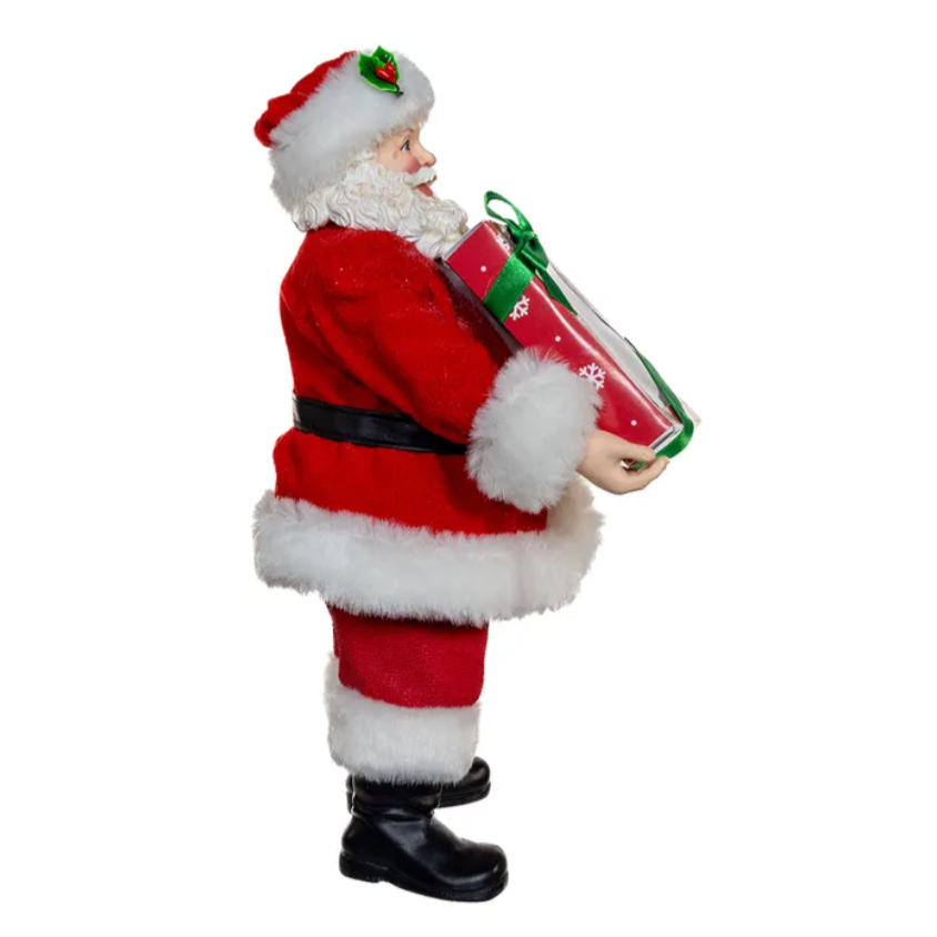 The Canton Christmas Shop Fabriche Santa Holding Box of Christmas Donuts by Kurt Adler