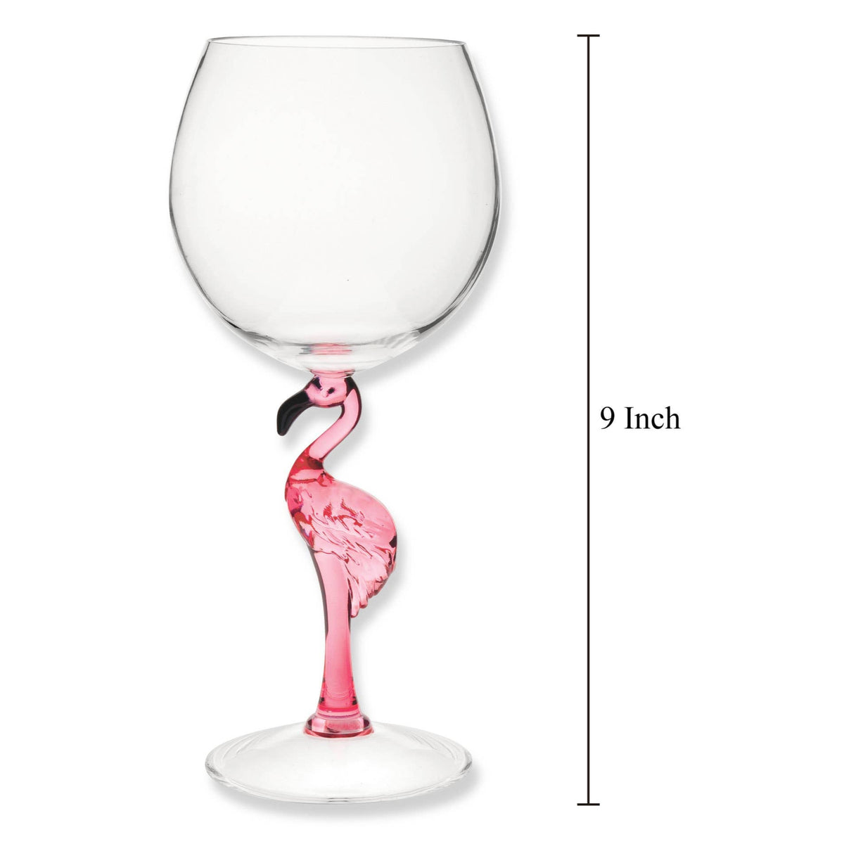 The Canton Christmas Shop Flamingo 20 oz. Acrylic Stemware Wine Glass Acrylic 9 inch