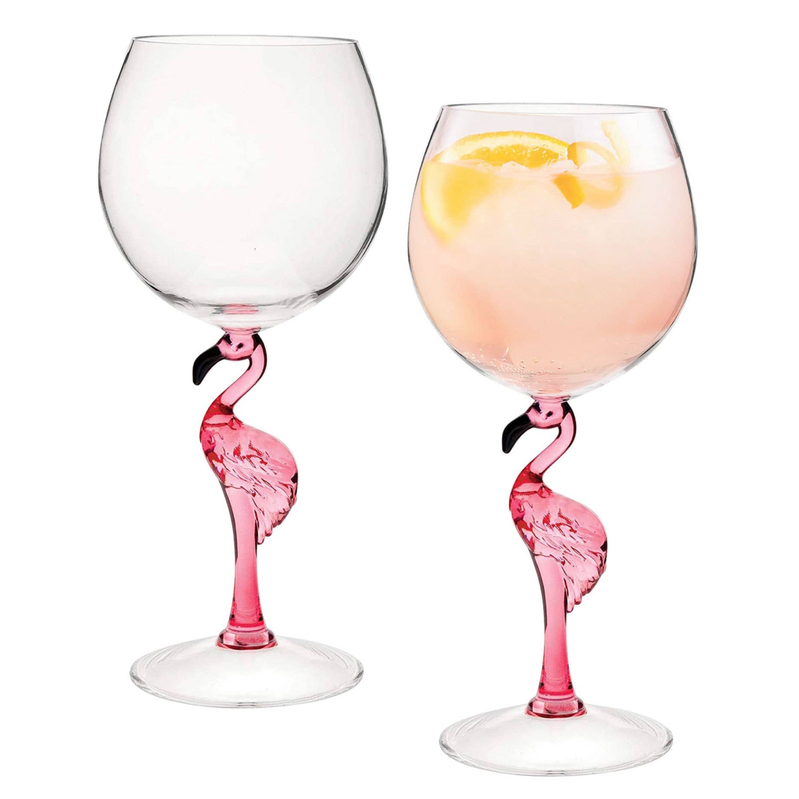 The Canton Christmas Shop Flamingo 20 oz. Acrylic Stemware Wine Glass Acrylic 9 inch