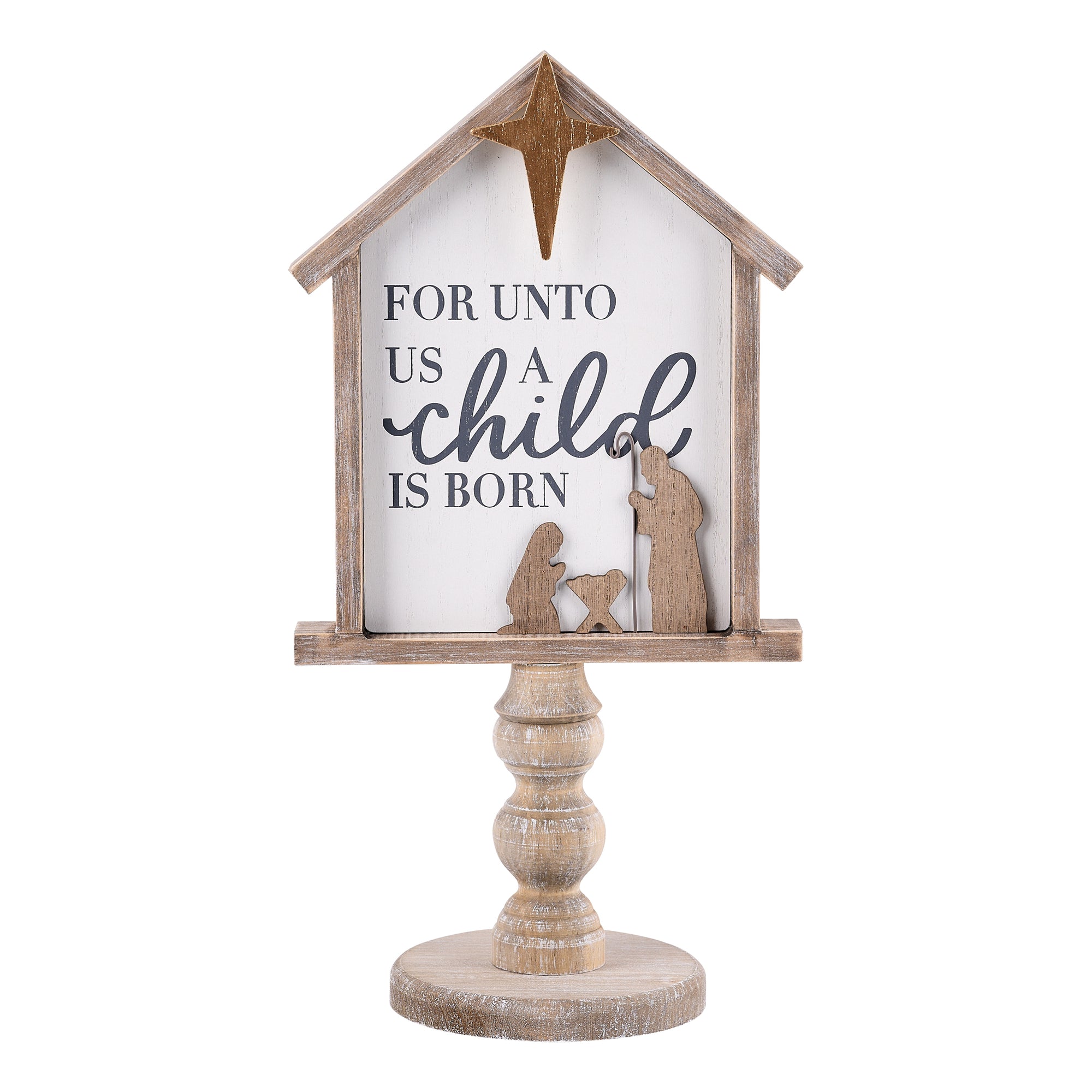 The Canton Christmas Shop For Unto Us a Child is born stand Glory Haus