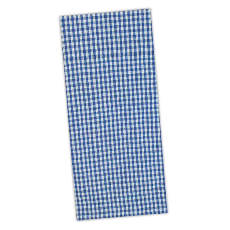 The Canton Christmas Shop French Blue Kitchen Towel Hanging from Twine
