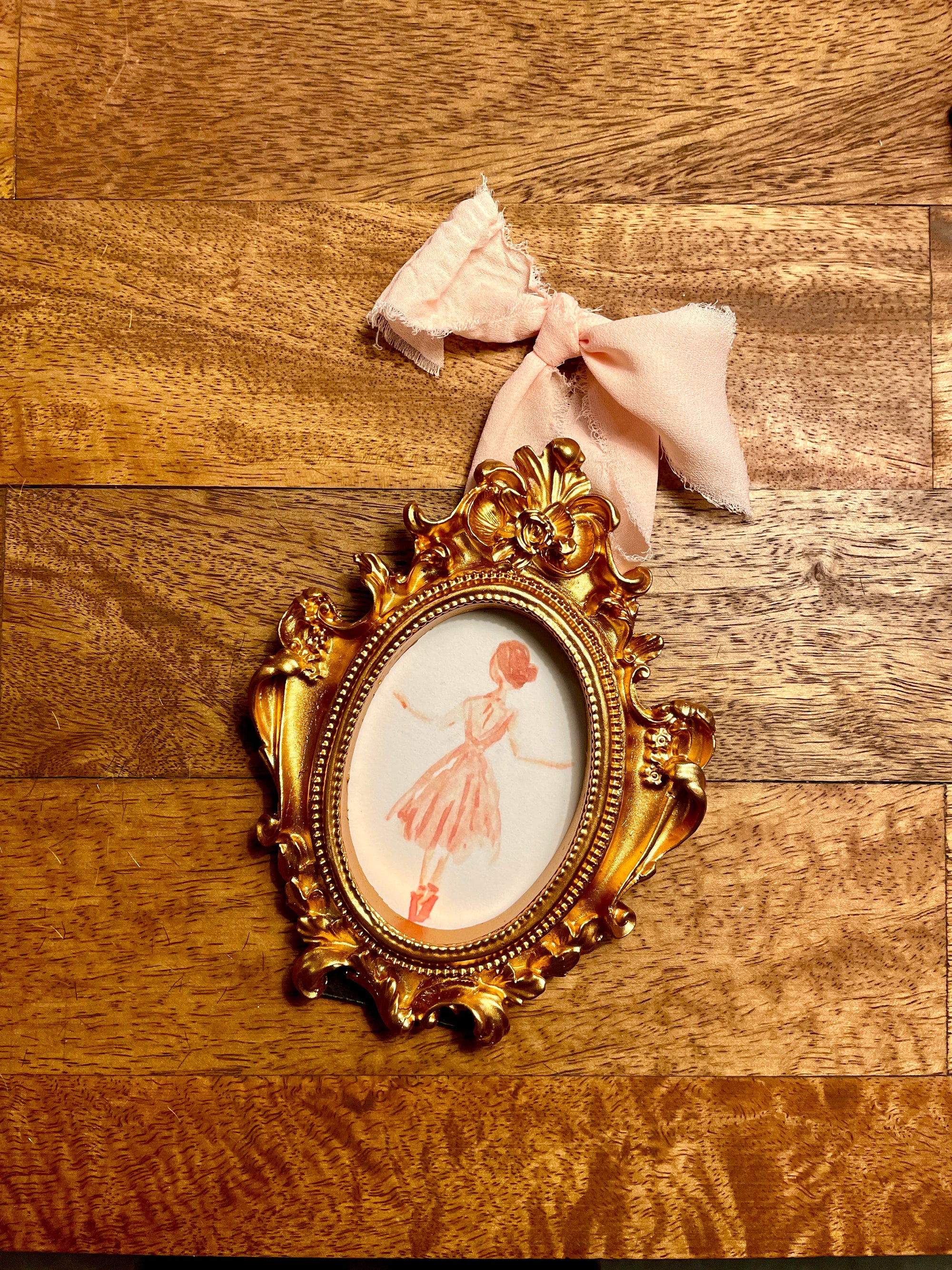 Vintage Style Gilded Frame  Ornament, asstd.