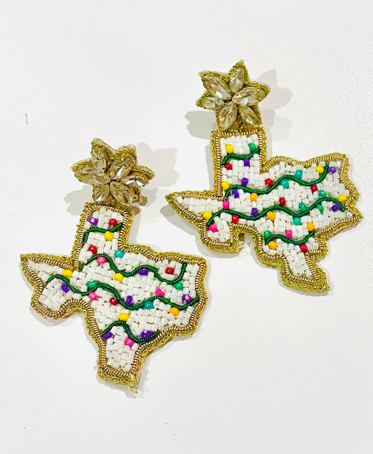 Texas Lights 14k Gold Plated Beaded Earrings