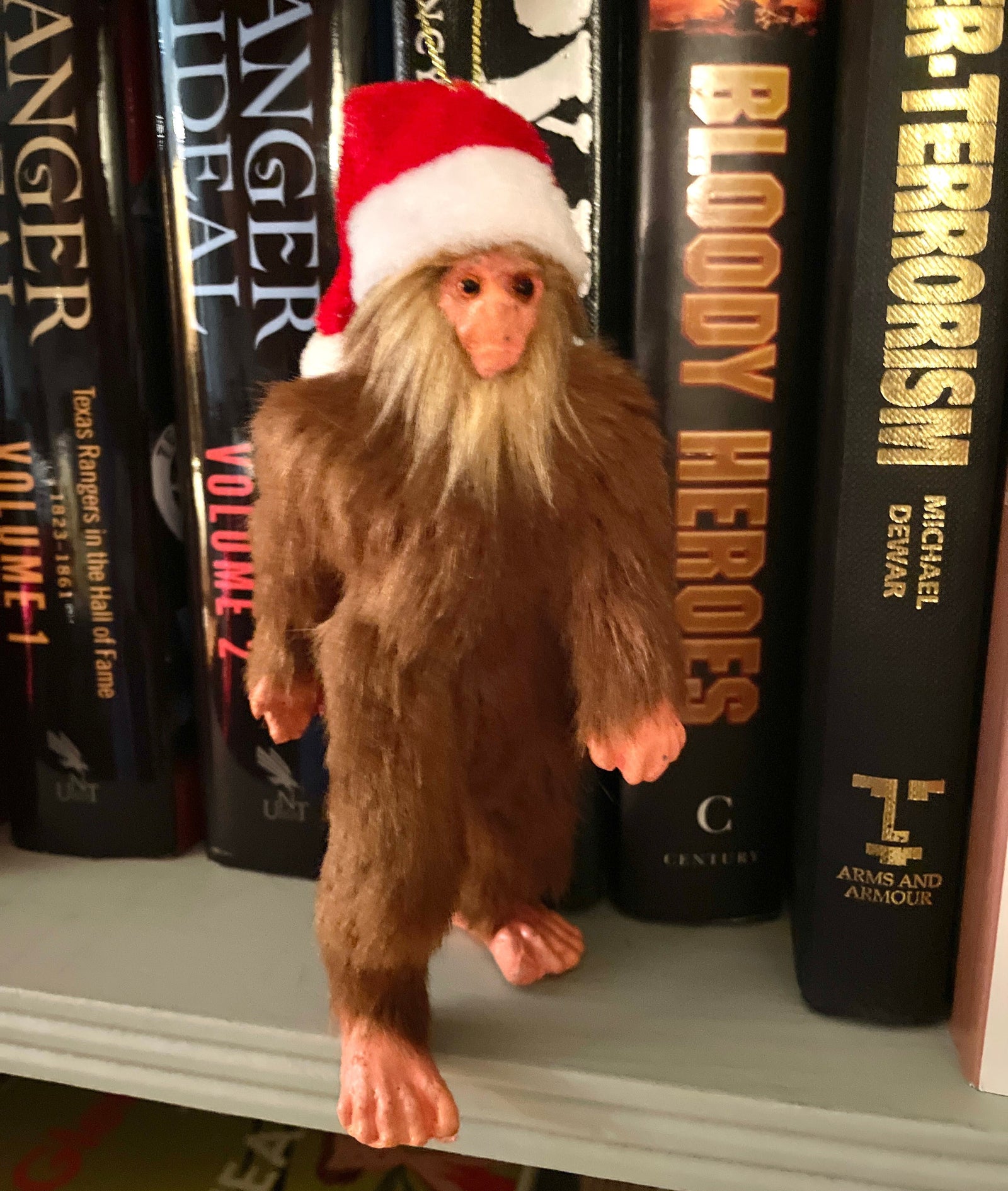 The Canton Christmas Shop Furry Bigfoot With Santa Hat Ornament by Kurt Adler