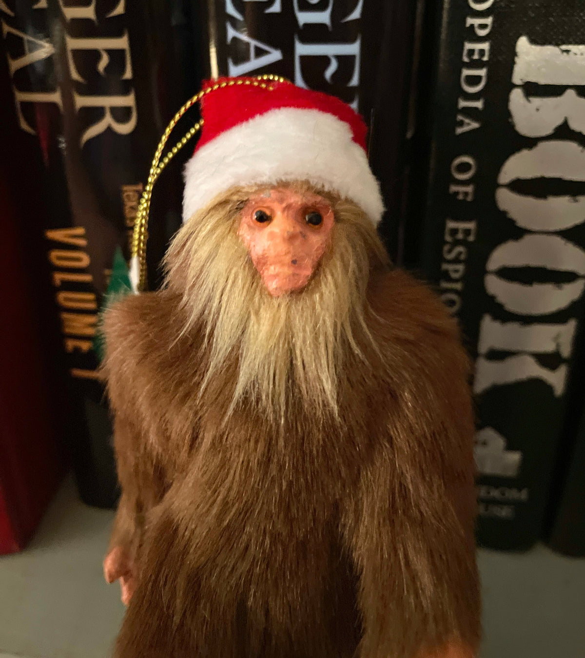 The Canton Christmas Shop Furry Bigfoot With Santa Hat Ornament by Kurt Adler