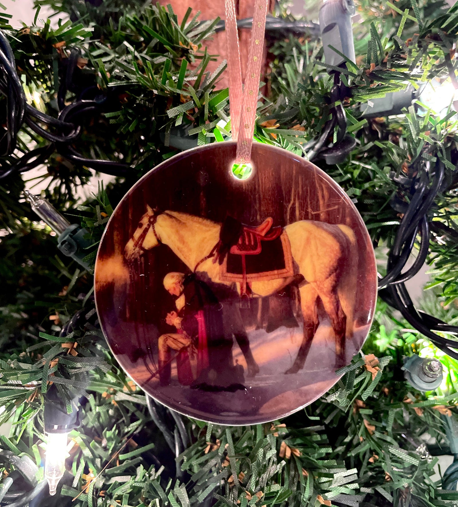 Christmas Cheer All Year George Washington President Prayer America 250 Ornament