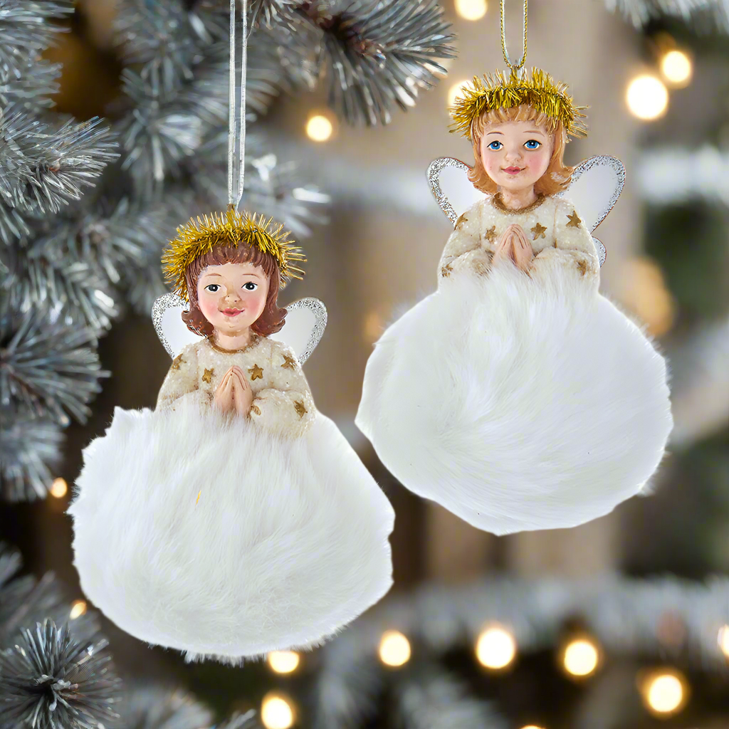 Christmas Cheer All year german fluffy angel Ornaments by Kurt Adler