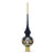 Glossy Black Gold Filigree Tree Topper with Pearls Old World Europe Ukraine Glass Hand Blown Exquisite